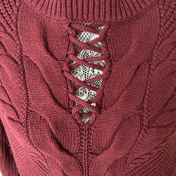 Women’s Ana Laced Up Crewneck Sweater Size Large - Picture 2 of 7